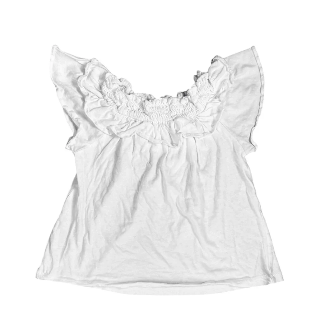 United Colors Of Benetton | Set of Two Kids Ruffled Tees Blue White, Large 9-10Y